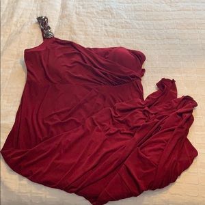 22W formal full-length, one shoulder dress